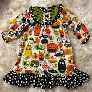 Jelly The Pug Halloween Pumpkin Dress Size 7